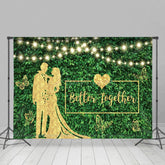 Aperturee - Aperturee Boho Better Together Glitter Lights Wedding Backdrop